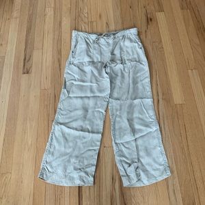 Michael Stars tan linen wide-legged pants